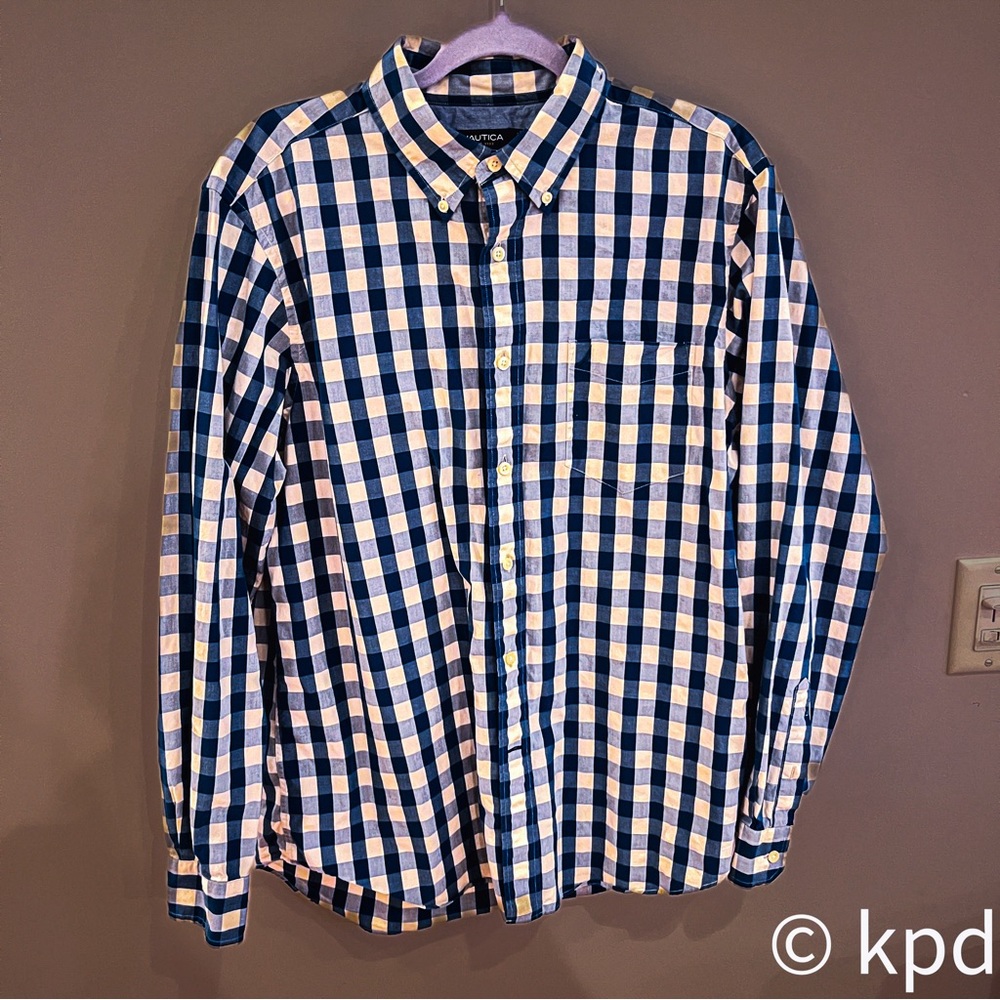 Nautica Classic Fit Sustainably Crafted Plaid Sport Shirt